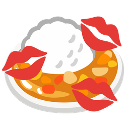 kiss mark and curry rice