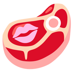 kiss mark and cut of meat