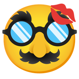 kiss mark and disguised face