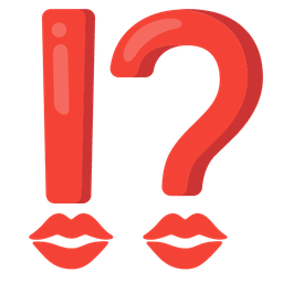 kiss mark and exclamation question mark