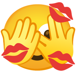 kiss mark and face with peeking eye