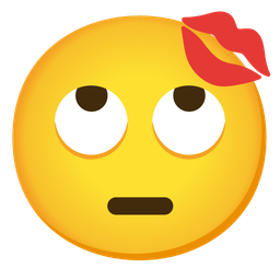 kiss mark and face with rolling eyes