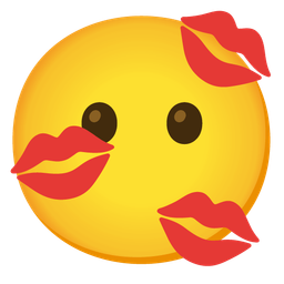 kiss mark and face without mouth