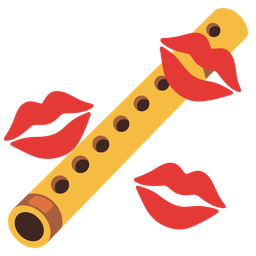kiss mark and flute