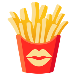 kiss mark and french fries