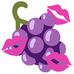 kiss mark and grapes