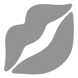 kiss mark and grey heart