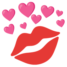 kiss mark and heart with arrow