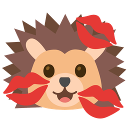 kiss mark and hedgehog