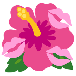 kiss mark and hibiscus