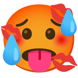 kiss mark and hot face