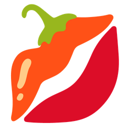 kiss mark and hot pepper