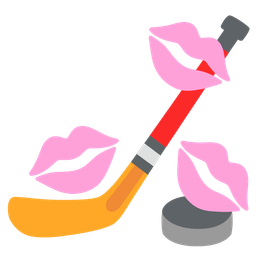 kiss mark and ice hockey