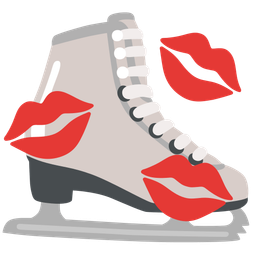 kiss mark and ice skate