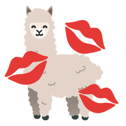kiss mark and llama