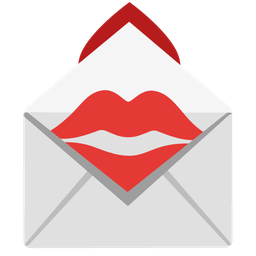 kiss mark and love letter