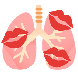 kiss mark and lungs