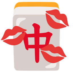 kiss mark and mahjong red dragon