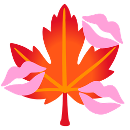 kiss mark and maple leaf