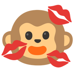 kiss mark and monkey face