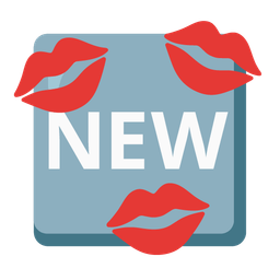 kiss mark and NEW button