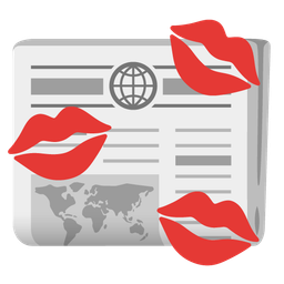 kiss mark and newspaper