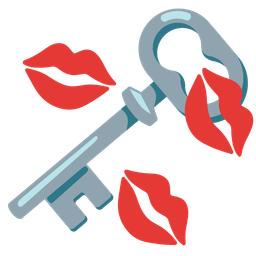 kiss mark and old key