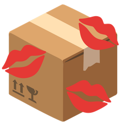 kiss mark and package