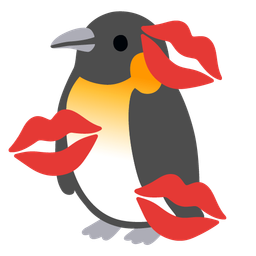 kiss mark and penguin