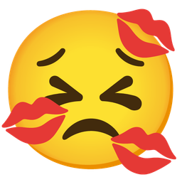 kiss mark and persevering face