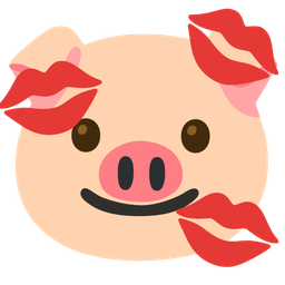 kiss mark and pig face