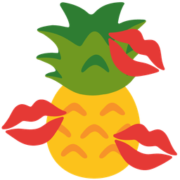kiss mark and pineapple