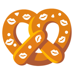 kiss mark and pretzel