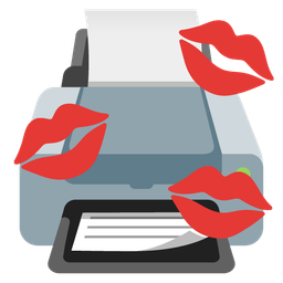 kiss mark and printer