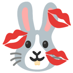 kiss mark and rabbit face