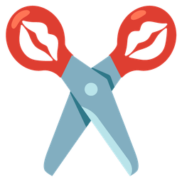 kiss mark and scissors