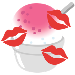 kiss mark and shaved ice