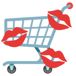 kiss mark and shopping cart