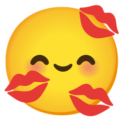 Kiss mark and Smiling face with smiling eyes