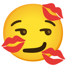 kiss mark and smirking face