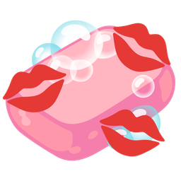 kiss mark and soap