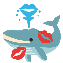 kiss mark and spouting whale