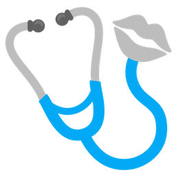 kiss mark and stethoscope