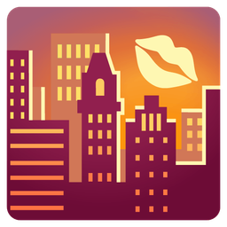 kiss mark and sunset