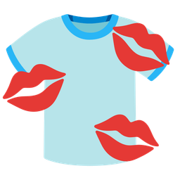 kiss mark and t-shirt
