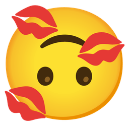 Kiss mark and Upside-down face