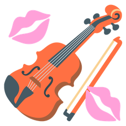 kiss mark and violin