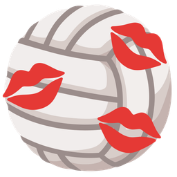 kiss mark and volleyball