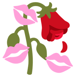 kiss mark and wilted flower