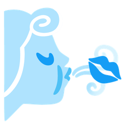 kiss mark and wind face